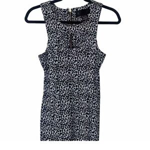 Animal Leopard Print Sexy Bodycon Cocktail Dress, Size Small